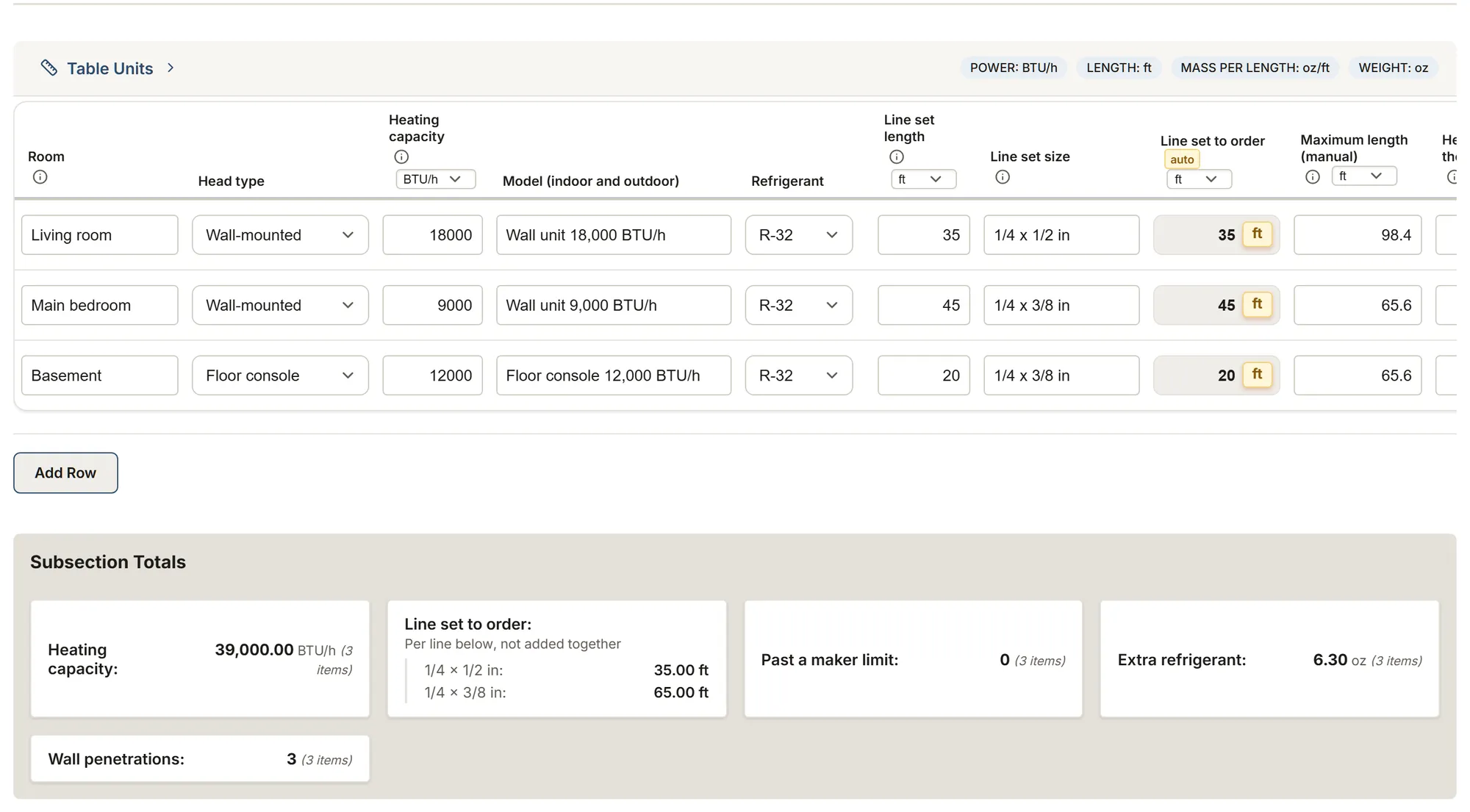 Ductless heat pump: installation survey: a filled-in survey in MesuPro