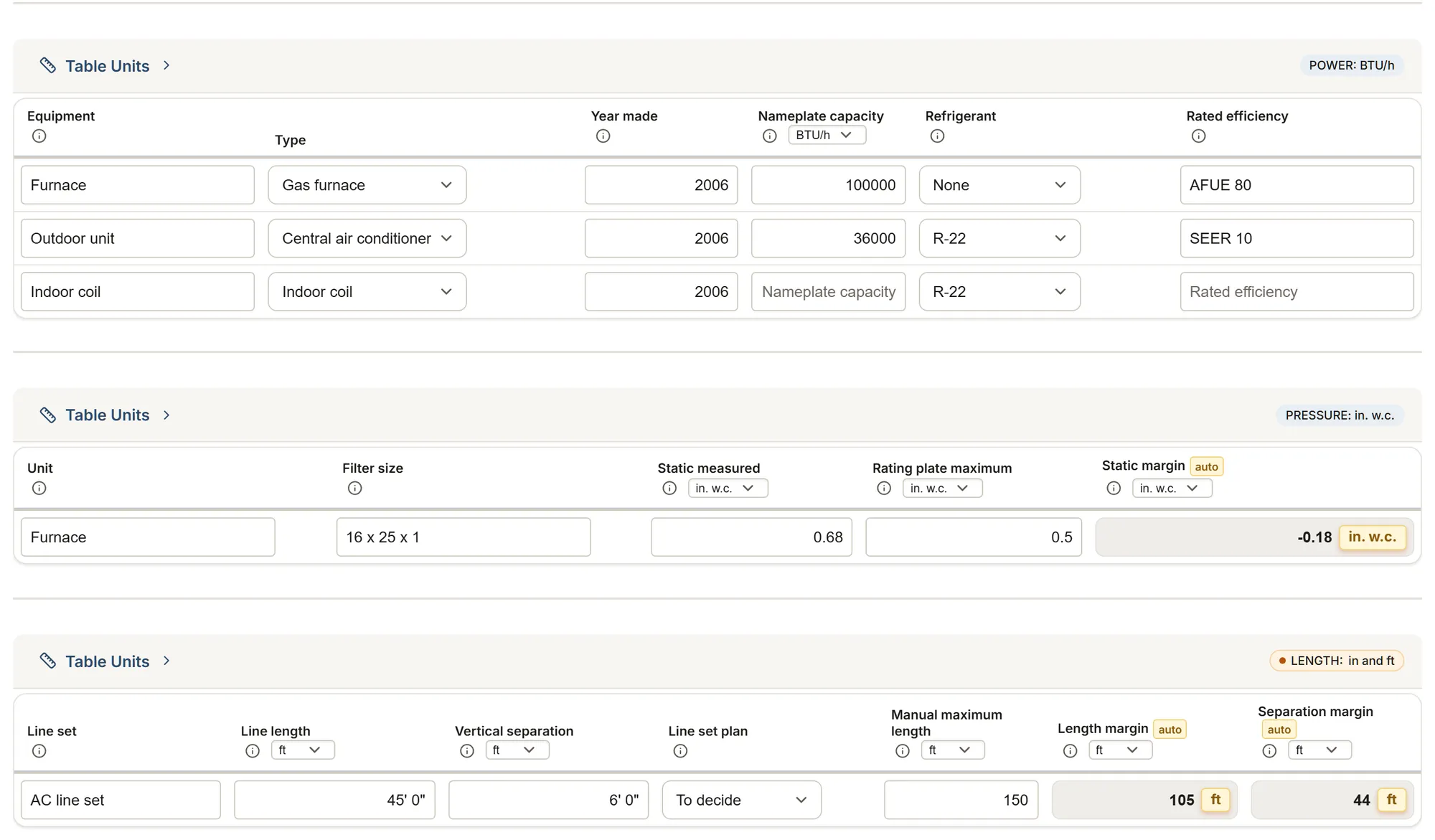 Furnace, heat pump and AC replacement: survey: a filled-in survey in MesuPro