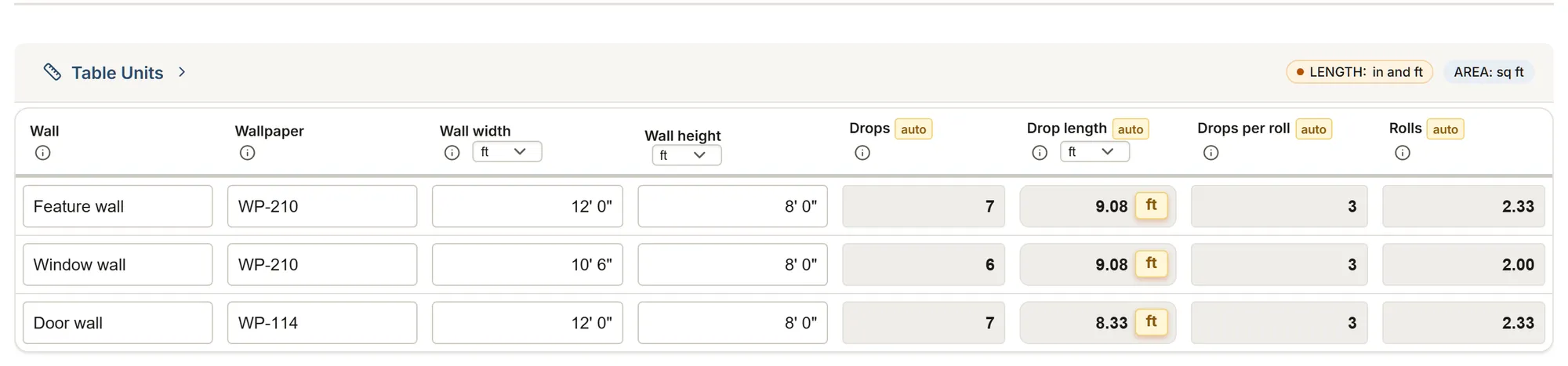 Wallpaper: installation survey: a filled-in survey in MesuPro